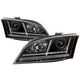Sequential Turn Signal Black Projector Headlights <br>08-14 Audi TT 08-15 TT Quattro 11-14 TT RS Quattro