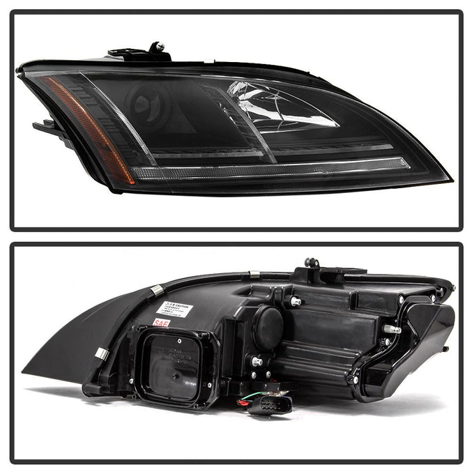 Sequential Turn Signal Black Projector Headlights <br>08-14 Audi TT 08-15 TT Quattro 11-14 TT RS Quattro