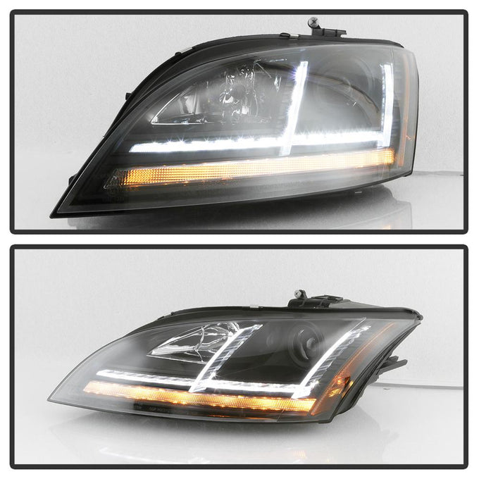 Sequential Turn Signal Black Projector Headlights <br>08-14 Audi TT 08-15 TT Quattro 11-14 TT RS Quattro