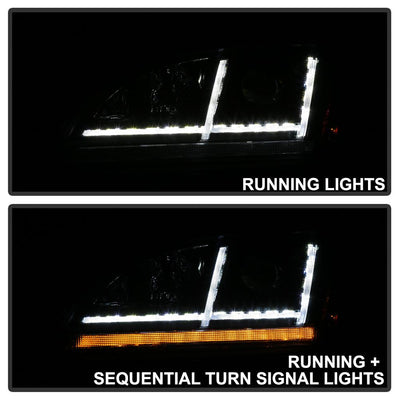 Sequential Turn Signal Black Projector Headlights <br>08-14 Audi TT 08-15 TT Quattro 11-14 TT RS Quattro