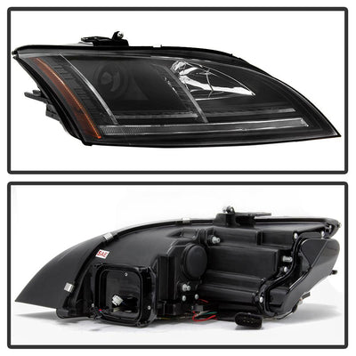 Sequential Turn Signal Black Projector Headlights <br>08-11 Audi TT TT Quattro 11 Audi TT RS Quattro