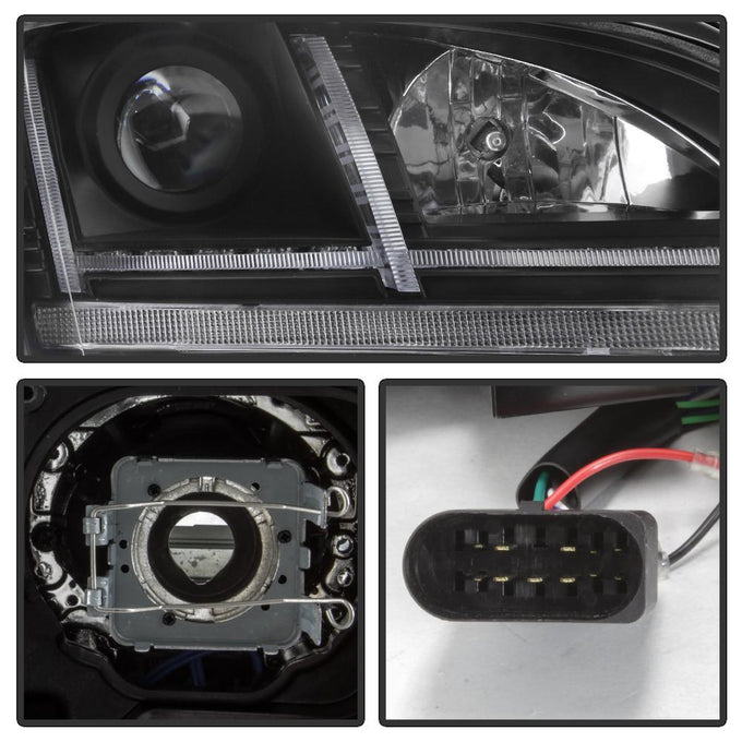 Sequential Turn Signal Black Projector Headlights <br>08-11 Audi TT TT Quattro 11 Audi TT RS Quattro