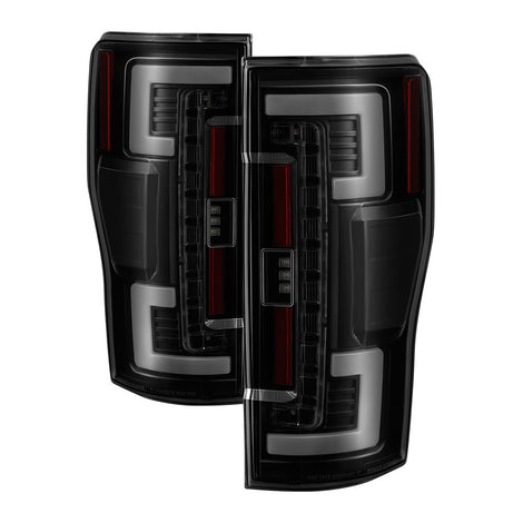 Black Smoke LED Tail Lights <br>17-18 Ford F-250 Super Duty