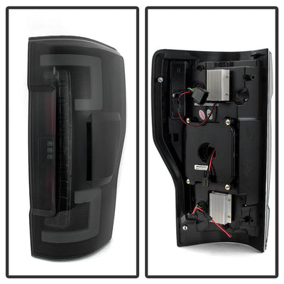 Black Smoke LED Tail Lights <br>17-18 Ford F-250 Super Duty