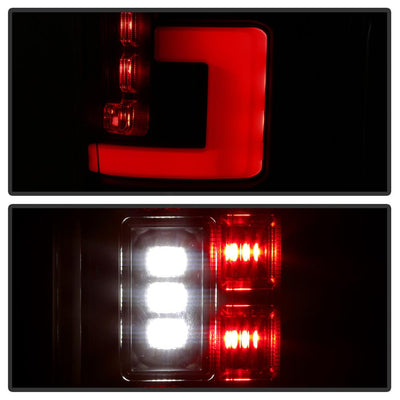 Black Smoke LED Tail Lights <br>17-18 Ford F-250 Super Duty