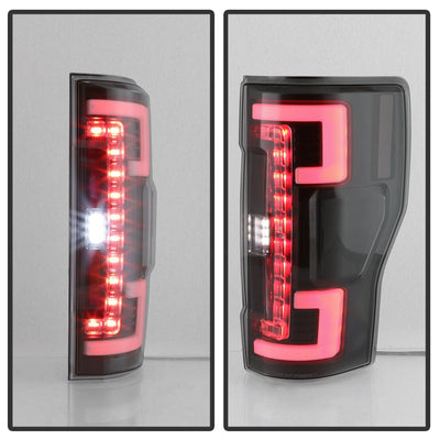 Black Smoke LED Tail Lights <br>17-18 Ford F-250 Super Duty