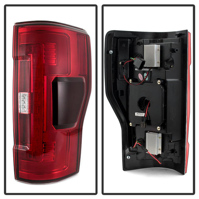 Red Clear LED Tail Lights <br>17-18 Ford F-250 Super Duty