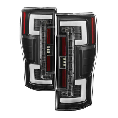 Black LED Tail Lights <br>17-18 Ford F-250 Super Duty