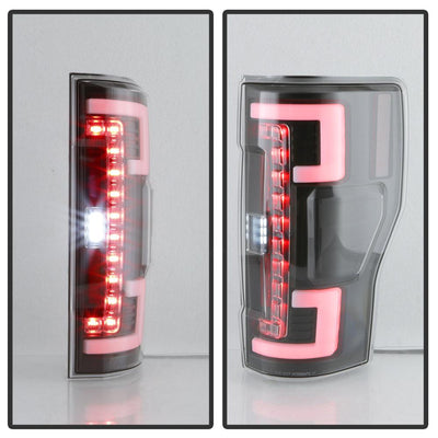 Black LED Tail Lights <br>17-18 Ford F-250 Super Duty