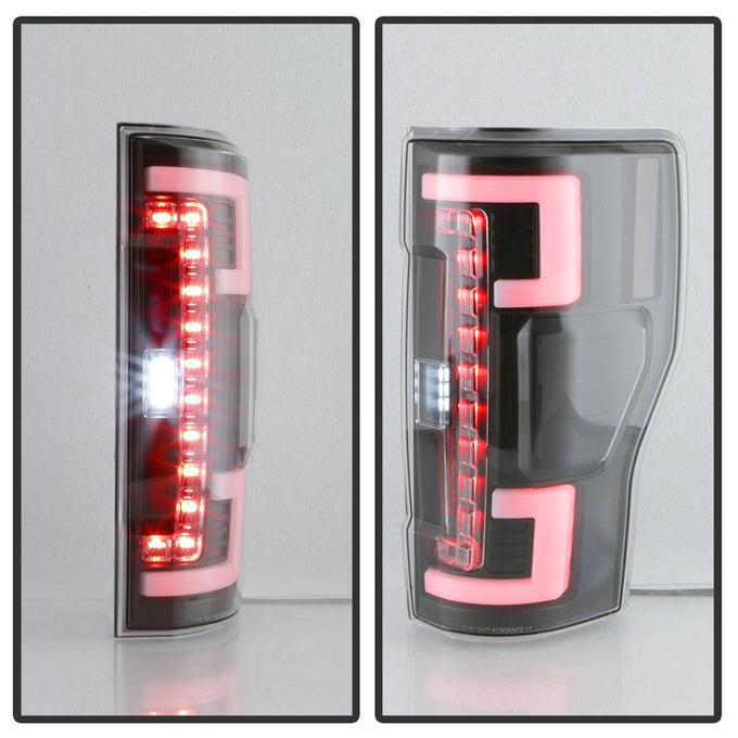 Black LED Tail Lights <br>17-18 Ford F-250 Super Duty