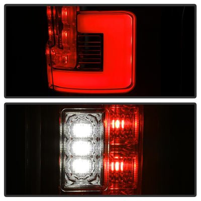Red Clear LED Tail Lights <br>17-18 Ford F-250 Super Duty