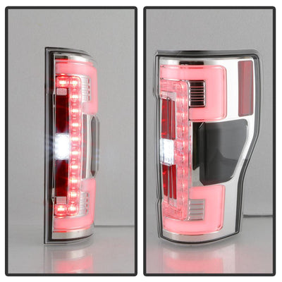 Chrome LED Tail Lights <br>17-18 Ford F-250 Super Duty