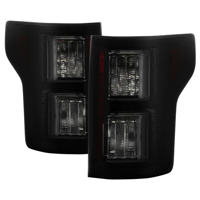 Black Smoke LED Tail Lights <br>18-20 Ford F-150