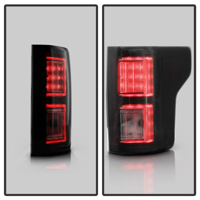Black Smoke LED Tail Lights <br>18-20 Ford F-150