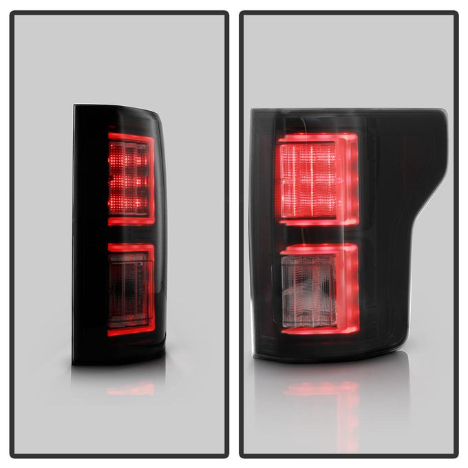 Black Smoke LED Tail Lights <br>18-20 Ford F-150