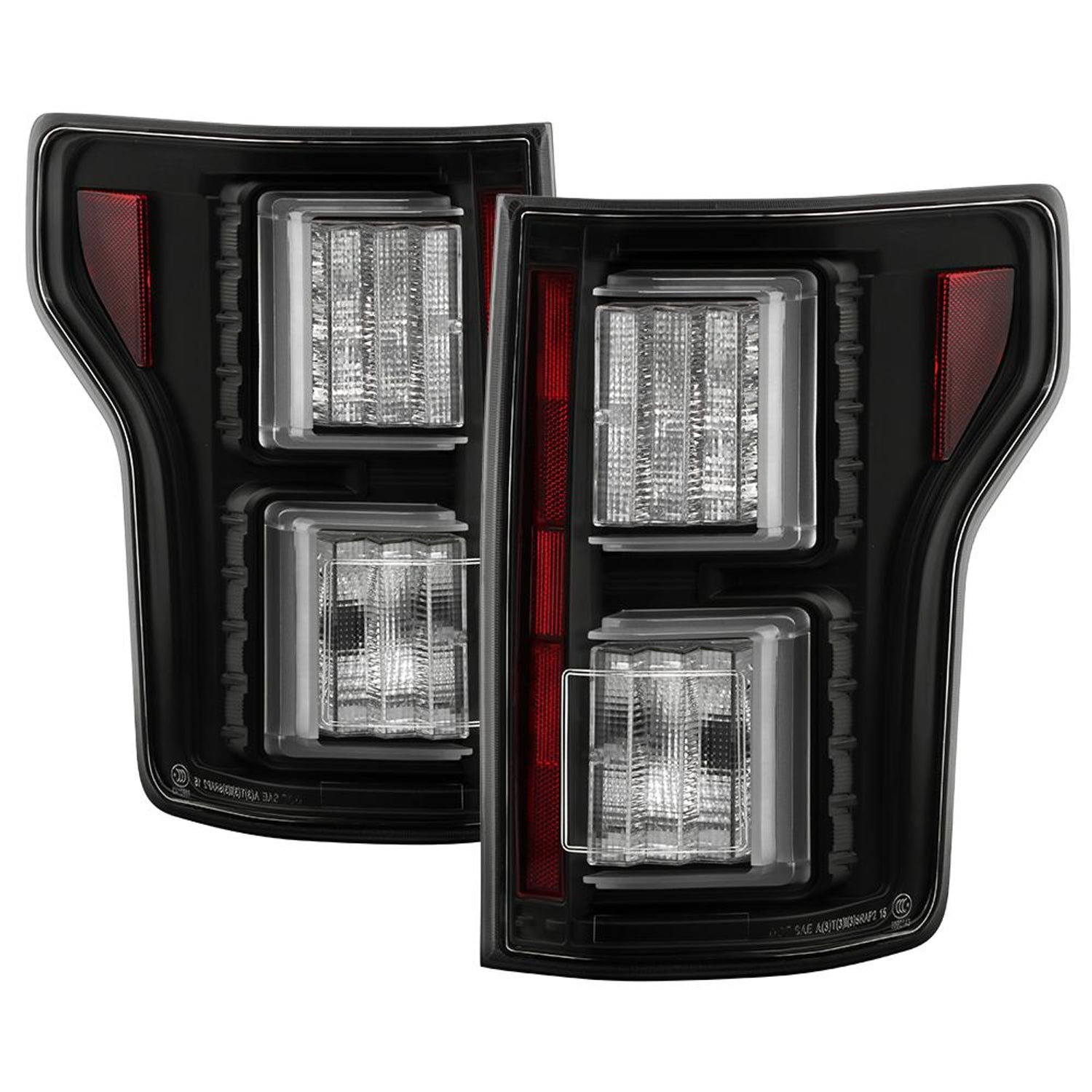Black LED Tail Lights <br>18-20 Ford F-150
