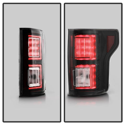 Black LED Tail Lights <br>18-20 Ford F-150