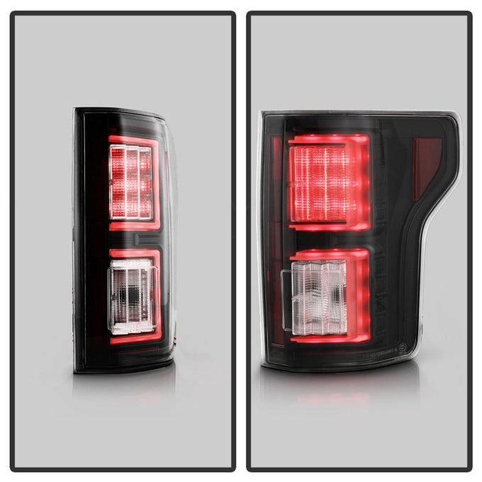 Black LED Tail Lights <br>18-20 Ford F-150