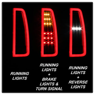 Black LED Tail Lights <br>15-19 GMC Yukon Yukon XL