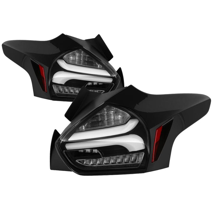 Black LED Tail Lights <br>15-17 Ford Focus