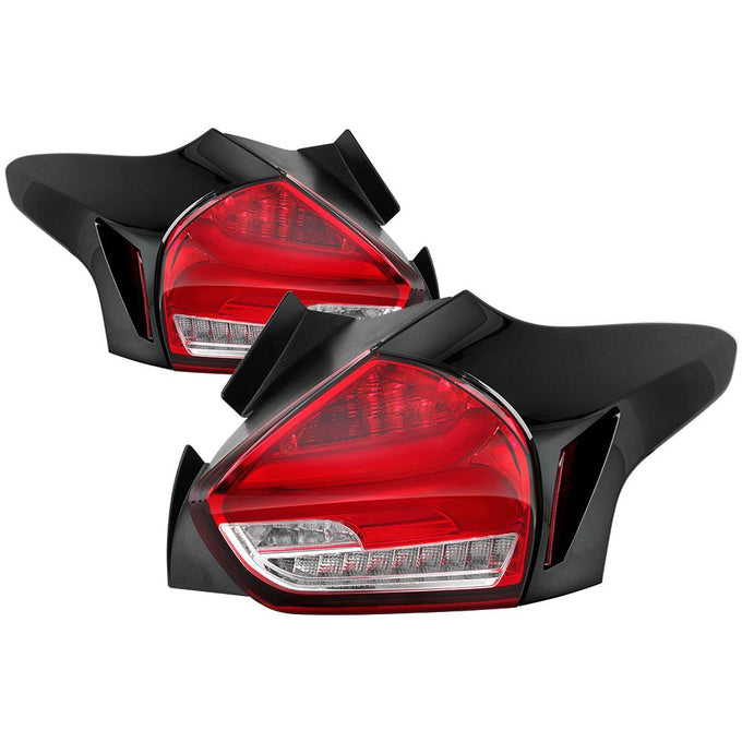 Red Clear LED Tail Lights <br>15-17 Ford Focus