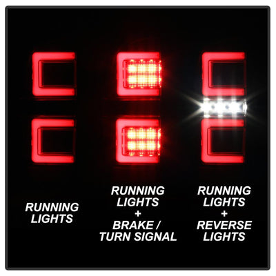 Black LED Tail Lights <br>16-19 Toyota Tacoma