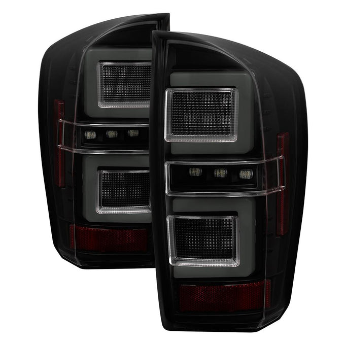 Black Smoke LED Tail Lights <br>16-19 Toyota Tacoma