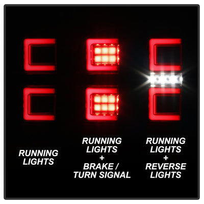 Black Smoke LED Tail Lights <br>16-19 Toyota Tacoma