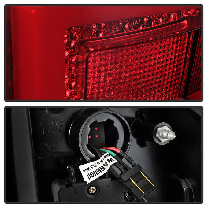 Red Clear LED Tail Lights <br>16-19 Toyota Tacoma