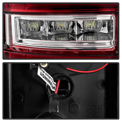 Red Clear LED Tail Lights <br>16-19 Toyota Tacoma