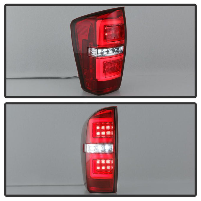 Red Clear LED Tail Lights <br>16-19 Toyota Tacoma