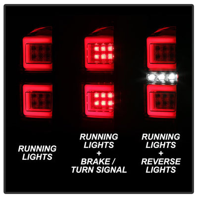 Red Clear LED Tail Lights <br>16-19 Toyota Tacoma