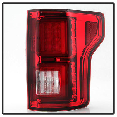 Red Clear LED Tail Lights <br>18-20 Ford F-150