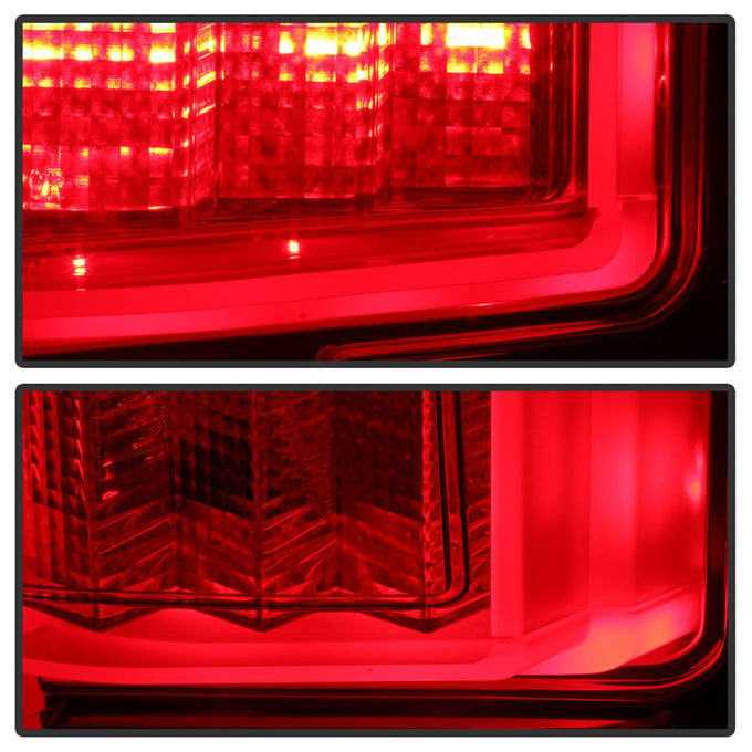 Red Clear LED Tail Lights <br>18-20 Ford F-150