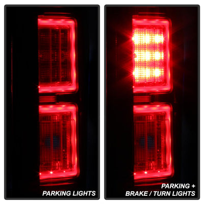 Red Clear LED Tail Lights <br>18-20 Ford F-150