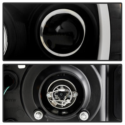 Version 2 Black Smoke Light Bar DRL Projector Headlights <br>05-11 Toyota Tacoma