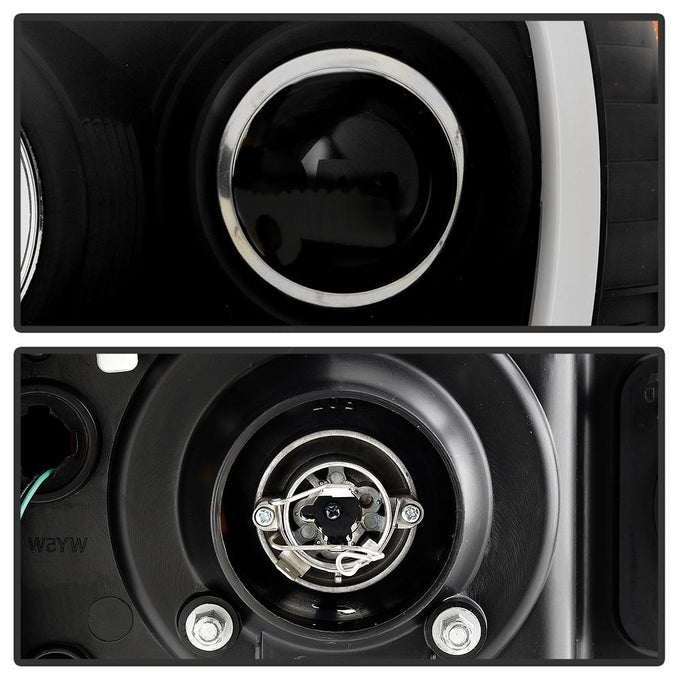 Version 2 Black Smoke Light Bar DRL Projector Headlights <br>05-11 Toyota Tacoma