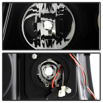 Version 2 Black Smoke Light Bar DRL Projector Headlights <br>05-11 Toyota Tacoma