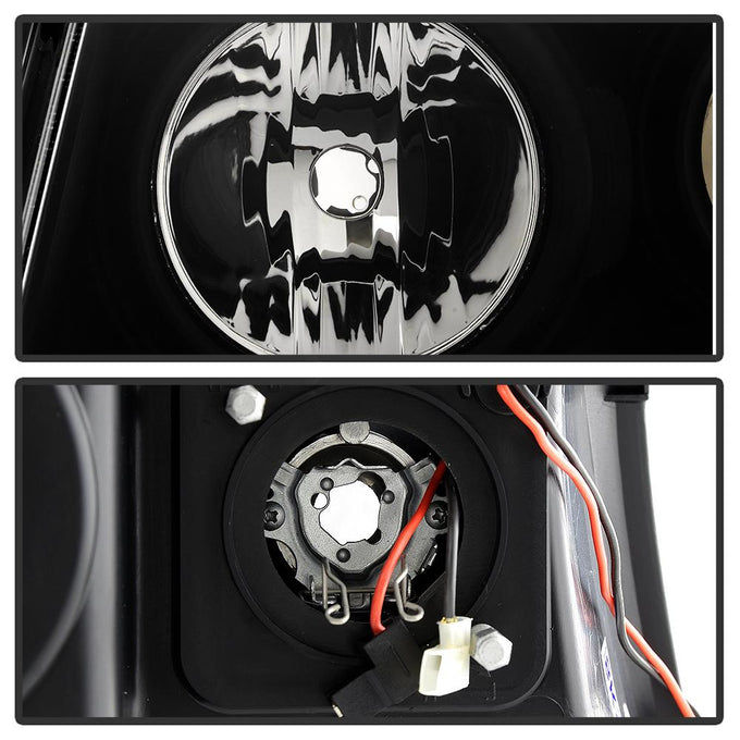 Version 2 Black Smoke Light Bar DRL Projector Headlights <br>05-11 Toyota Tacoma