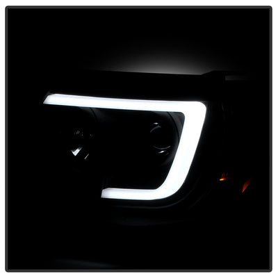 Version 2 Black Smoke Light Bar DRL Projector Headlights <br>05-11 Toyota Tacoma