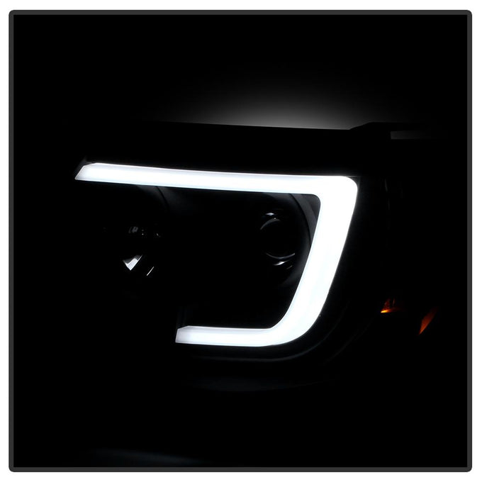 Version 2 Black Smoke Light Bar DRL Projector Headlights <br>05-11 Toyota Tacoma