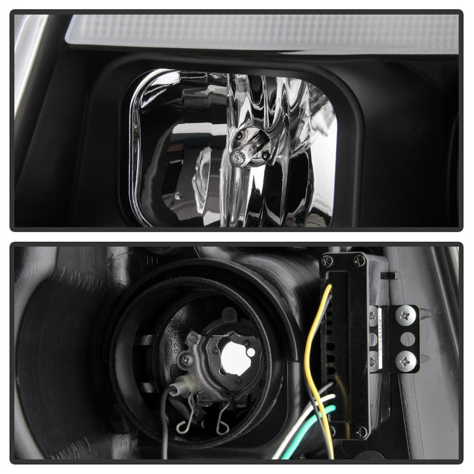 Black Light Bar Projector Headlights <br>11-13 Jeep Grand Cherokee