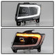 Black Light Bar Projector Headlights <br>11-13 Jeep Grand Cherokee