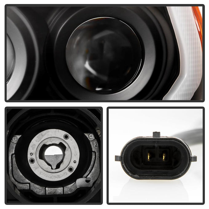 Sequential LED Turn Signal Black Projector Headlights <br>16-22 Toyota Tacoma