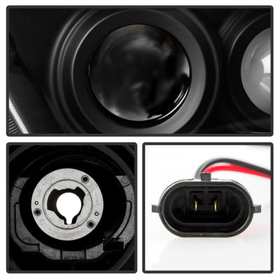 Sequential LED Turn Signal Black Projector Headlights <br>16-22 Toyota Tacoma