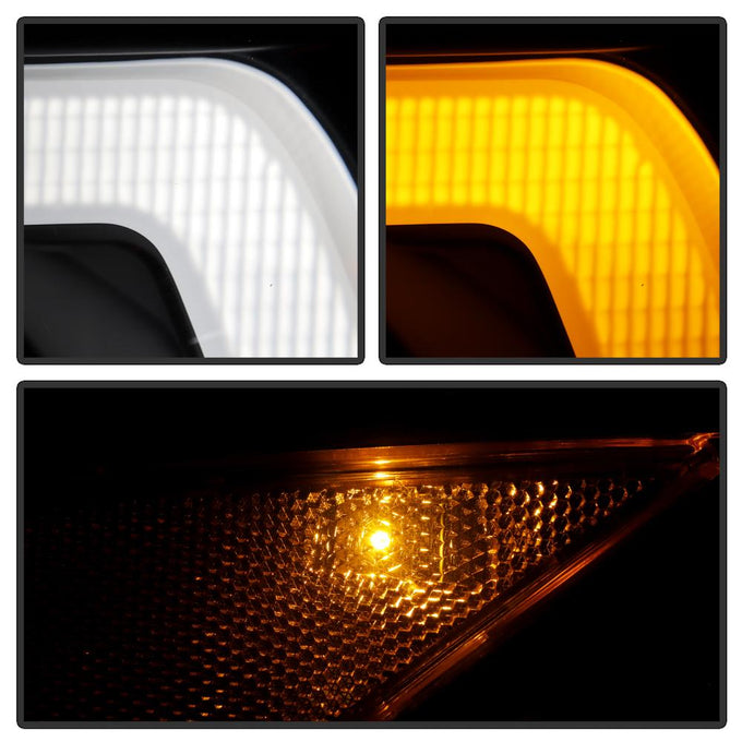 Sequential LED Turn Signal Black Projector Headlights <br>16-22 Toyota Tacoma
