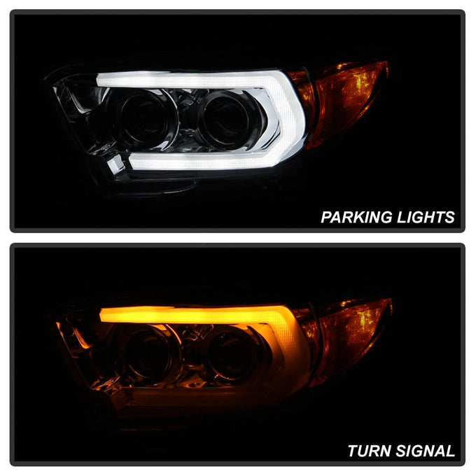 Sequential LED Turn Signal Chrome Projector Headlights <br>16-22 Toyota Tacoma