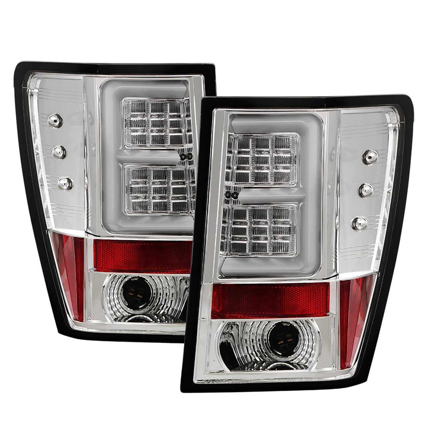 Version 2 Chrome LED Tail Lights <br>05-06 Jeep Grand Cherokee