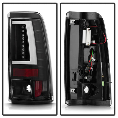 Black LED Tail Lights <br>03-06 Chevy Silverado 1500 2500 2500 HD