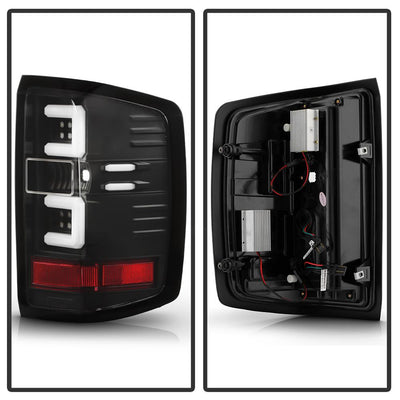Black LED Tail Lights <br>14-18 Chevrolet Silverado 1500 15-19 2500 HD 3500 HD